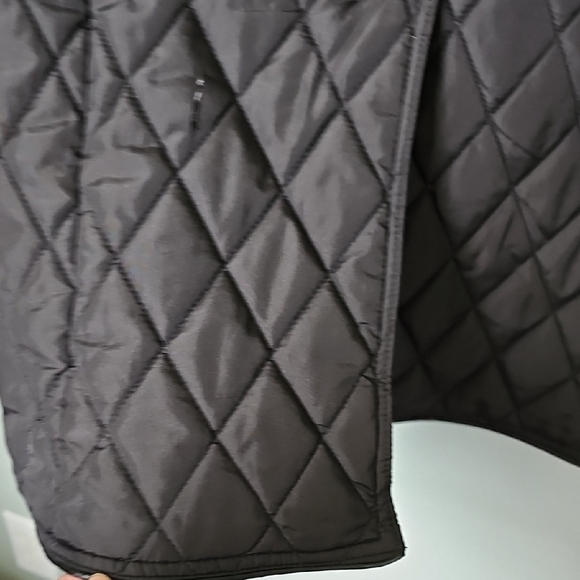 Lauren Ralph Lauren Black Quilted jacket with faux leather trim Medium - Picture 11 of 16